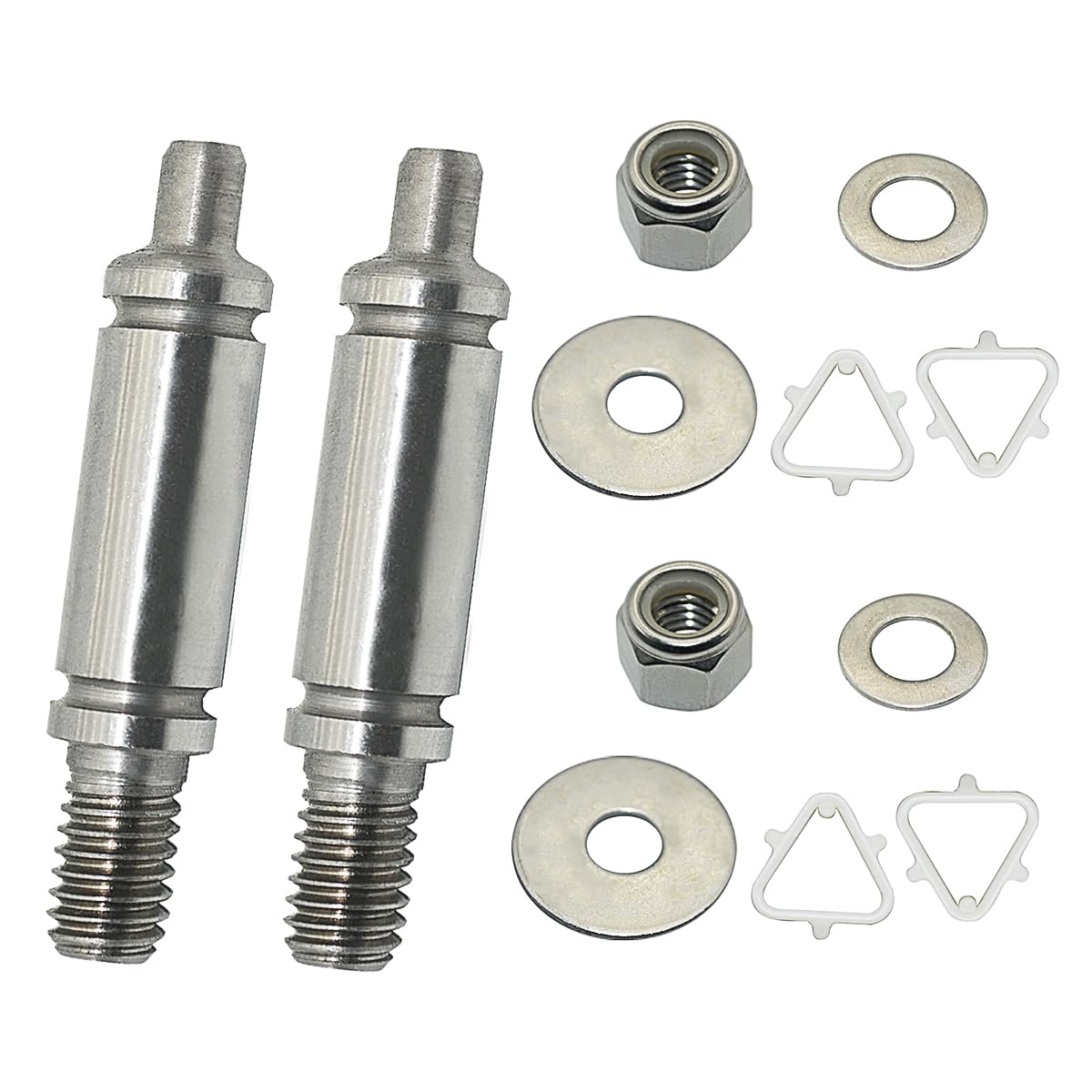2 Sets W10359271 Dryer Front Drum Support Roller Shaft, Replaces for WPW10359271, 1878662, AP6020388, 387460, 3399508, 8575324, PS11753707, with W11236646 Washer and W10512946 Tri-Ring Retainers