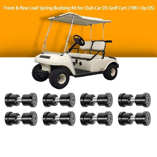 Front & Rear Leaf Spring Bushing Kit for Club Car DS Golf Cart (1981-Up DS) Replace 1012303, 1015583
