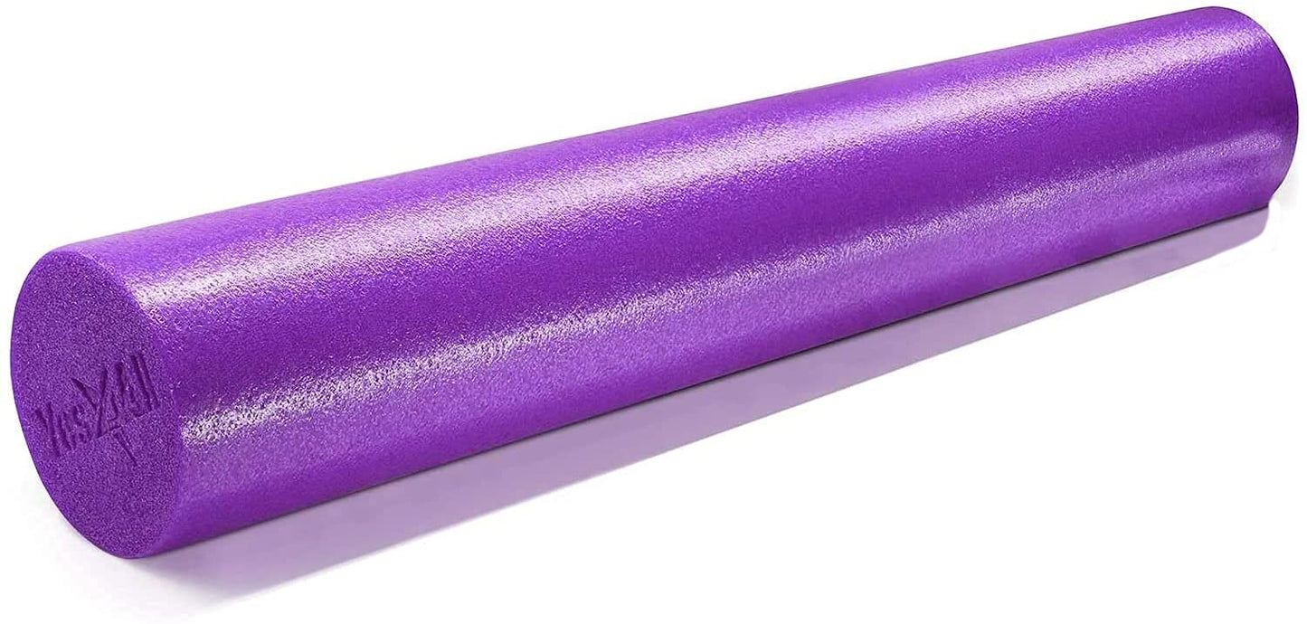 Yes4All Medium Firm Round PE Foam Roller 12, 18, 24, 36 Inches for Pilates, Yoga, Stretching, Balance & Core Exercises