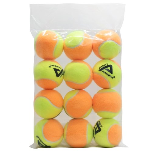 LITIAN 12 Pack Practice Tennis Balls – 50% Slower Orange Tennis Balls for Beginners – Extra Soft, Low Bounce – Great for Dog Play & Outdoor Practice