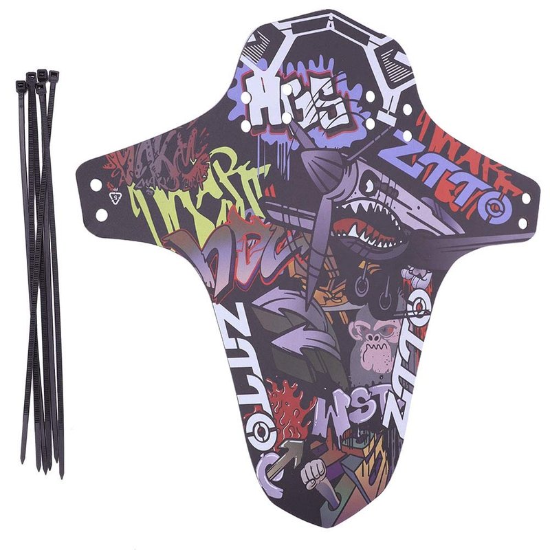 Yosoo Health Gear Mountain Bike Fenders, Rear Mudguard, Lightweight Mud Guard with 5 Nylon Cable Ties for Road Bikes and Mountain Bikes
