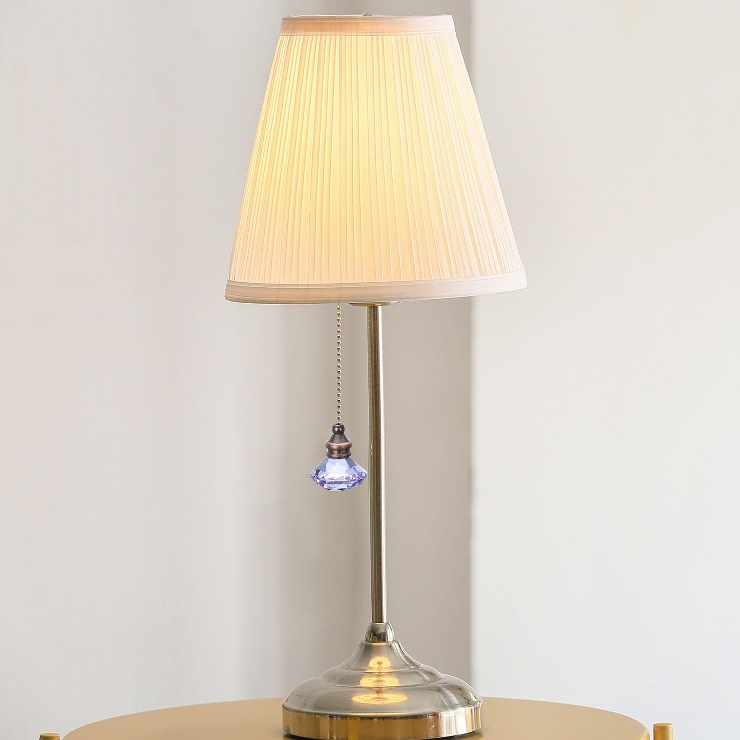 PATIKIL Ceiling Fan Pull Chain, 2 Pack 12" Decorative Diamond Pendant Chain Extender Charm Extension Pull String for Ceiling Fans Light Lamp, Purple