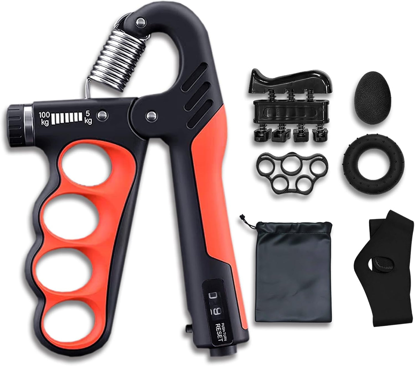 ProGrip Strength Trainer - Auto-Count Hand Strengthener Kit (11-220 LBS) for Home Gym & Forearm Recovery