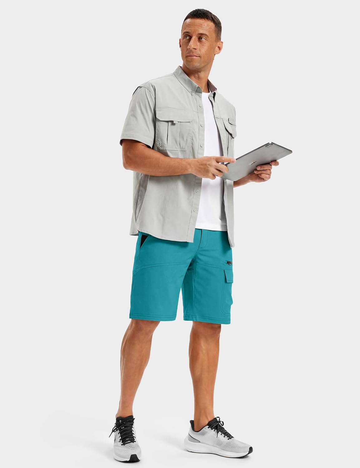 TACVASEN Men's Quick-Dry Cargo Shorts - Water-Resistant Casual Hiking & Golf Wear | Summer Comfort