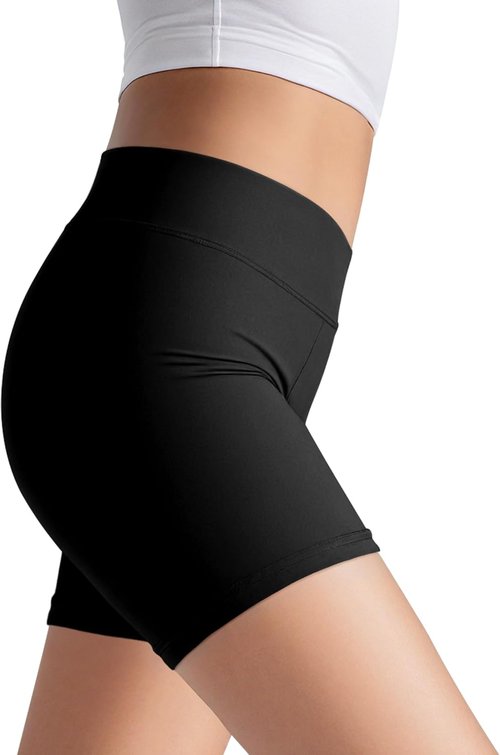 JOCMIC Girls Athletic Shorts - 3 Pack for Dance, Gymnastics, Yoga & Running | Ages 4-12