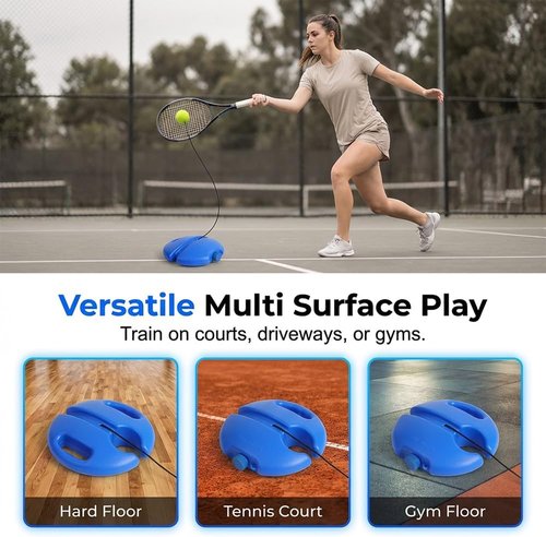 HISKI Tennis Trainer Equipment Set - Rebound Ball with String for Backyard Practice | Ideal for Skill Development