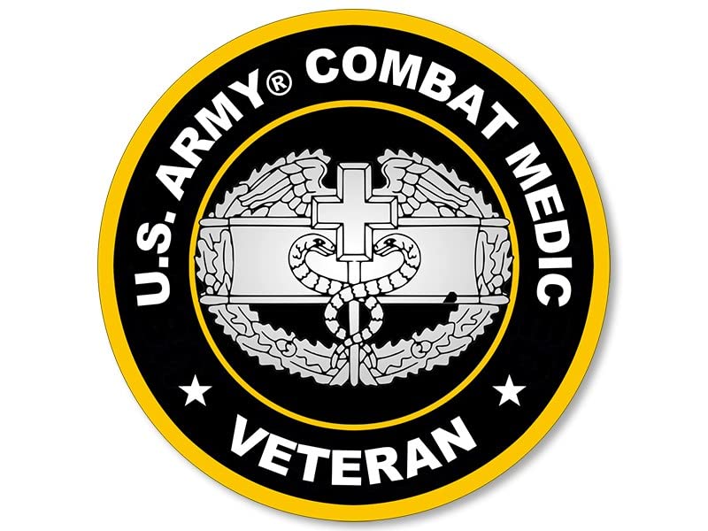 U.S. Army Combat Medic Veteran Sticker - 3 Inch Vinyl Decal