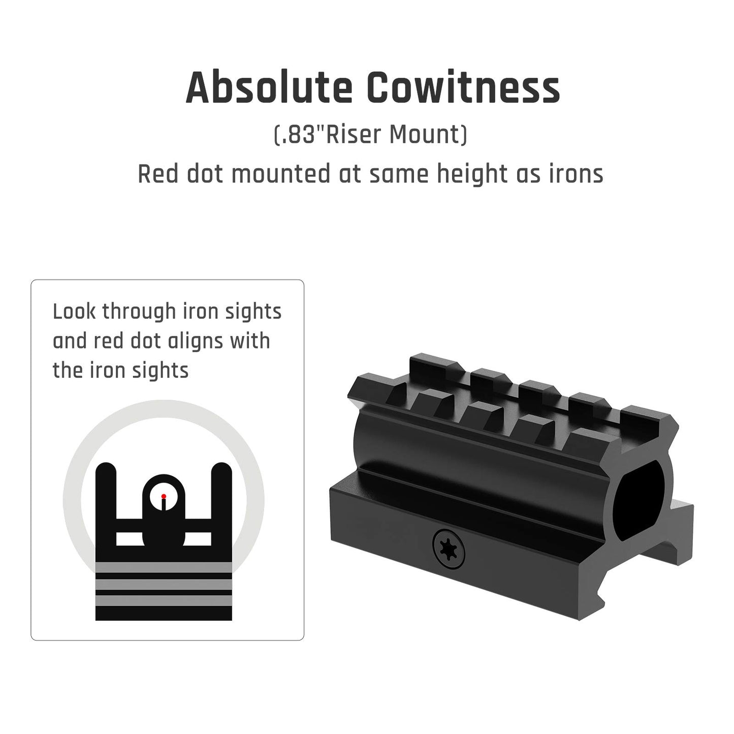Feyachi RDS-36 1x22mm 5 MOA Red & Green Dot Sight Red & Green Dot Scope with 0.83” Riser Mount Absolute Co-Witness Height