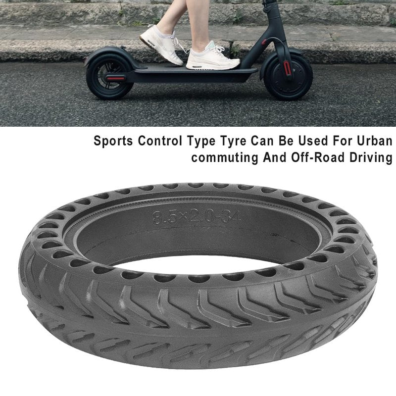 2Pcs Solid Tire for Xiaomi m365 Electric Scooter MIJIA Mi m365 pro/gotrax gxl V2/gotrax XR, 8.5 inches Front or Rear Replacement Electric Scooter Honeycomb Wheels with 4 Tool Accessories for Sports