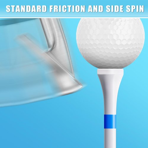 CHAMPKEY Premium Wood Golf Tees - 200 Count with 3-Line Marking System for Consistent Long-Distance Shots