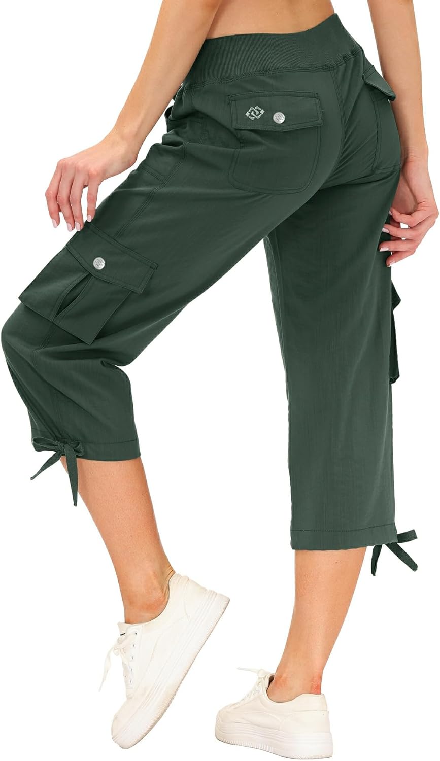 MoFiz Women's Capri Pants - Lightweight Casual Capris with Pockets for Hiking | Loose Fit & Stylish