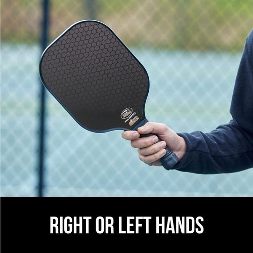 Gorilla Gear USAPA Approved Pickleball Paddles Set of 2, Indoor Fiberglass Shock Absorbent Racket with Comfortable Grip, Outdoor Pickle Ball Court Equipment, Sports Accessories Includes Bag, Black