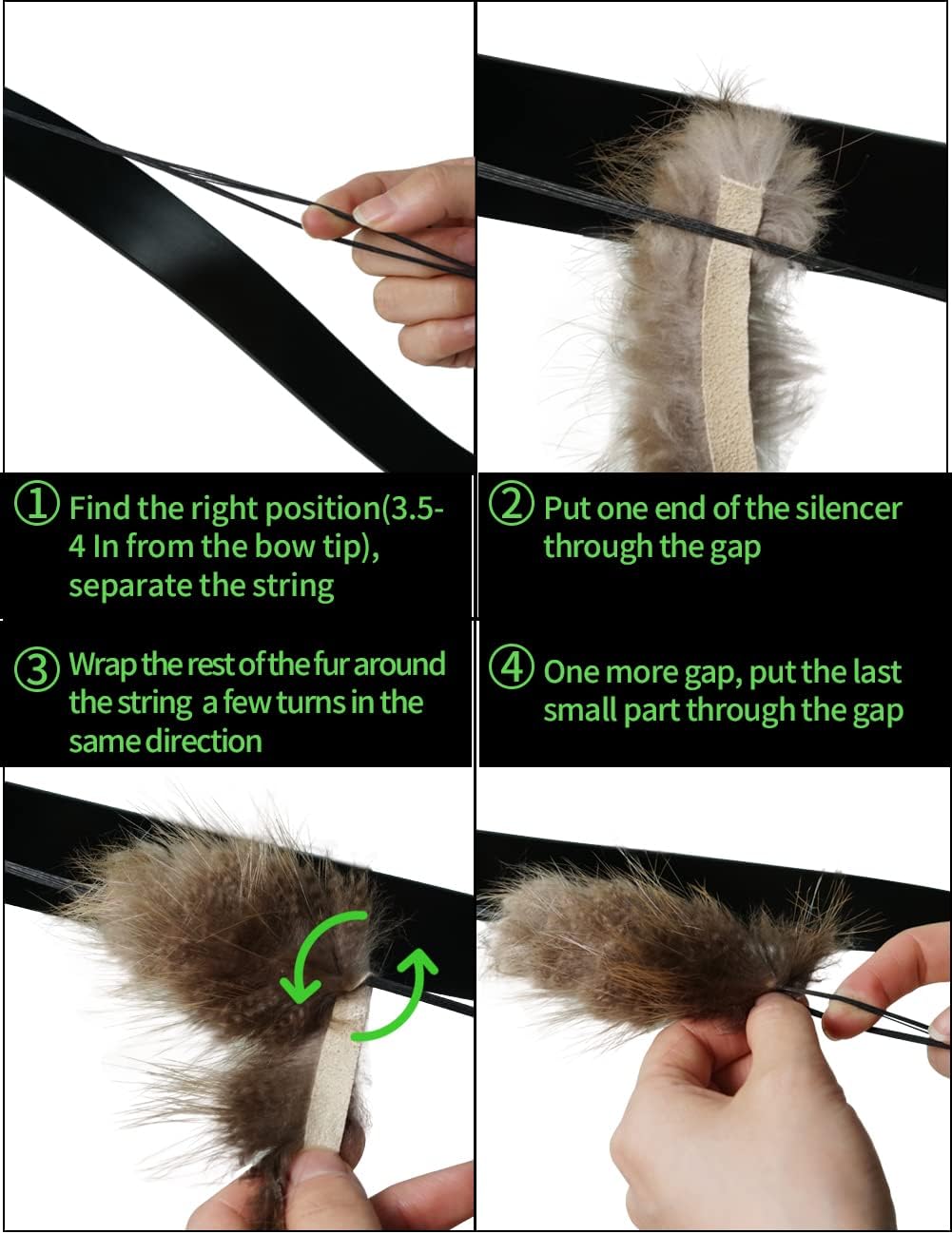 THREE ARCHERS Beaver Balls Bow String Silencers - Lightweight Recurve Bow Dampeners for Reduced Vibration & Noise, 2 Pack