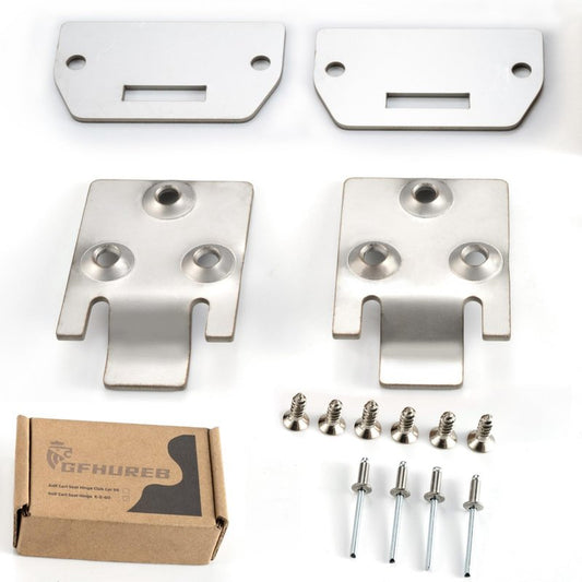 GFHUREB 2 Pair Golf Cart Seat Hinge Kit for EZGO Electric/Gas (1995-up) TXT/Medalist Golf Cart - Replaces OEM 71610-G01 71609-G01