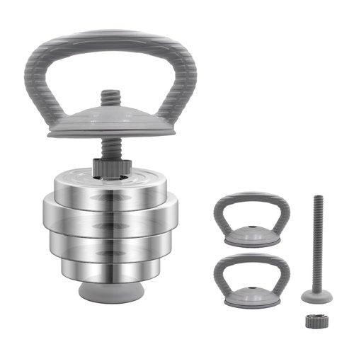 PHOEROS Adjustable Kettlebell Handles max load 44lbs compatiable with PHOEROS 44/66/88 LBS weights set, DUMBBELL PLATES THAT HAVE AN INNER DIAMETER FROM 0.98-1.56 INCHES. Max load 44lbs .(not includes Plates )