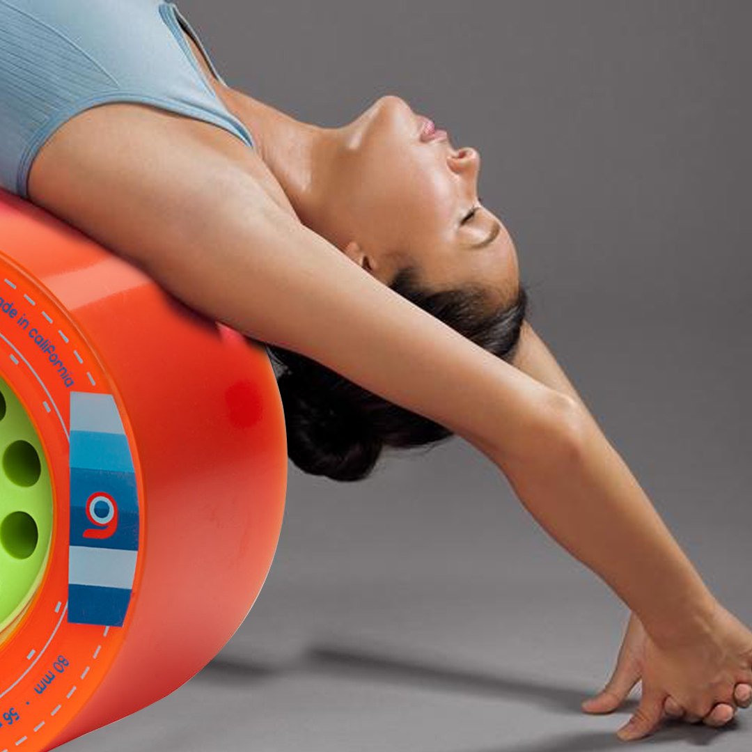 Orangatang Kegel 80 mm 80a Downhill Longboard Skateboard Cruising Wheels (Orange, Set of 4)