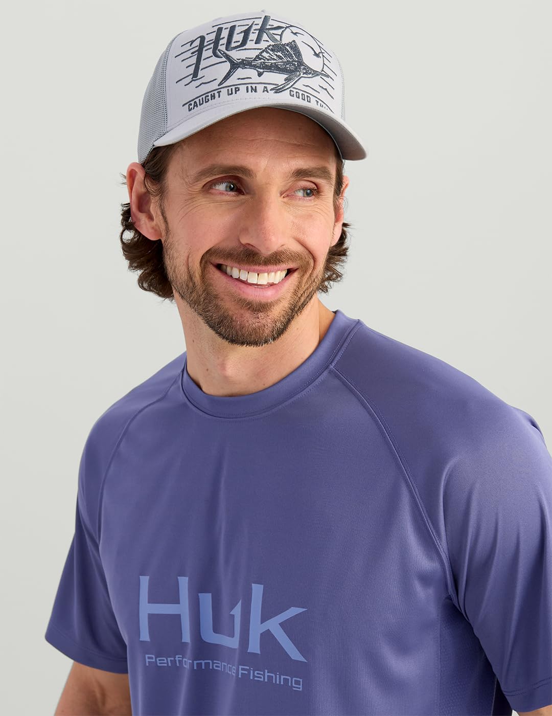 HUK Mens Pursuit Short Sleeve, Performance Shirt + Sun Protection, Skipper Blue, X-Large