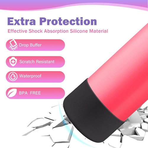 LUCKINEE Silicone Boot Sleeve for Owala Water Bottle - 2Pcs Protective Bottom Bumper, BPA Free, Anti-Slip