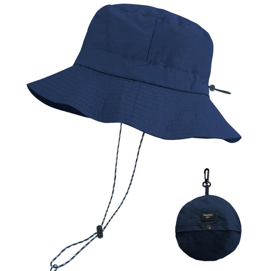 PFFY Packable Sun Bucket Hat for Men Women Outdoor Sun Hats Blue (Loose)