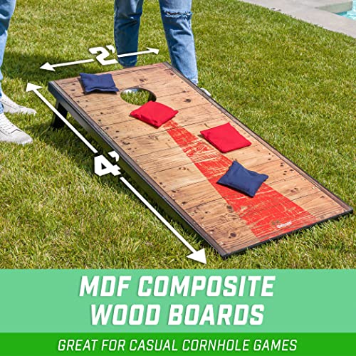 Rustic Cornhole Set with 2 Boards, 8 Bean Bags & Carry Case