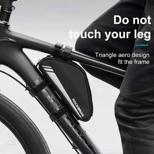 ROCKBROS Bike Frame Bag Triangle Bike Pouch Bag Bicycle Storage Bag Small Road Mountain Bike Bag 0.7L Bike Tool Bag