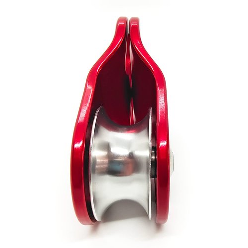 EMMRAGNO 30KN Climbing Single Pulley Climbing Three Hole Hitch Pulley Climbing Bearing Pulley, Hauling Pulley for Rock Climbing, Rappelling, Zipline Sports etc.