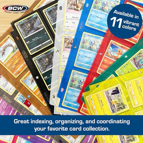 Trading Card Binder Sleeves - 9-Pocket Holder, Blue