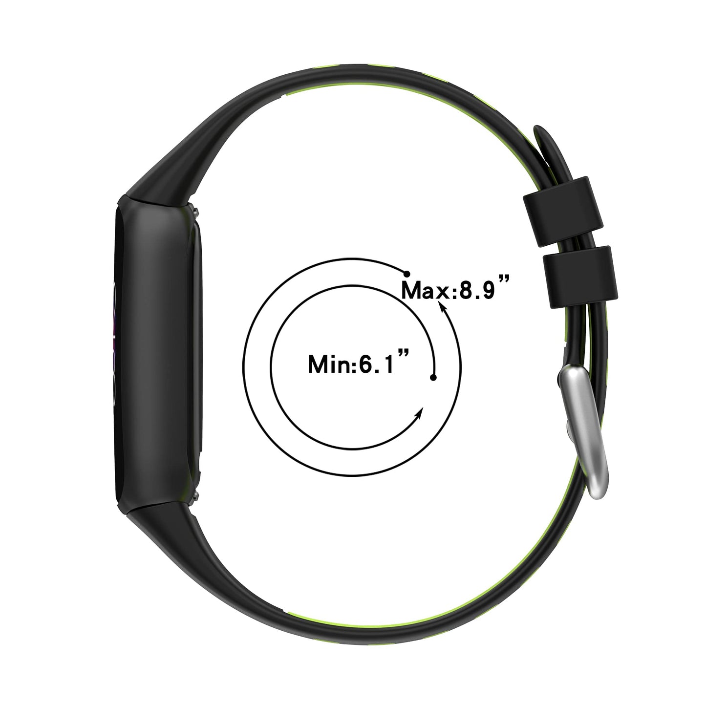 Replacement Straps Compatible with Fitbit Luxe Bands Smartwatch Accessories Breathable Silicone Bands Quick Release Sport Wristband Strap for FitBit Luxe for Women Men