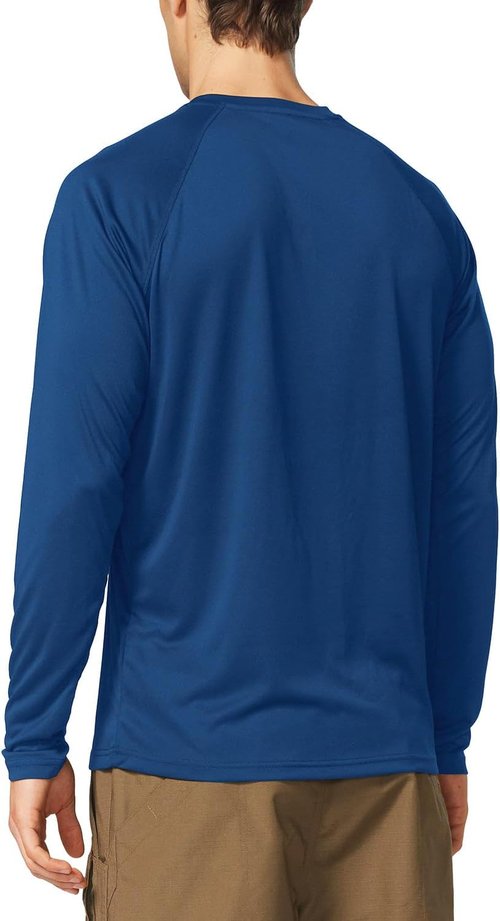 Baleaf Men's UV Protection Shirt - SPF 50+ Long Sleeve Rash Guard for Fishing & Running - Quick Dry Lightweight