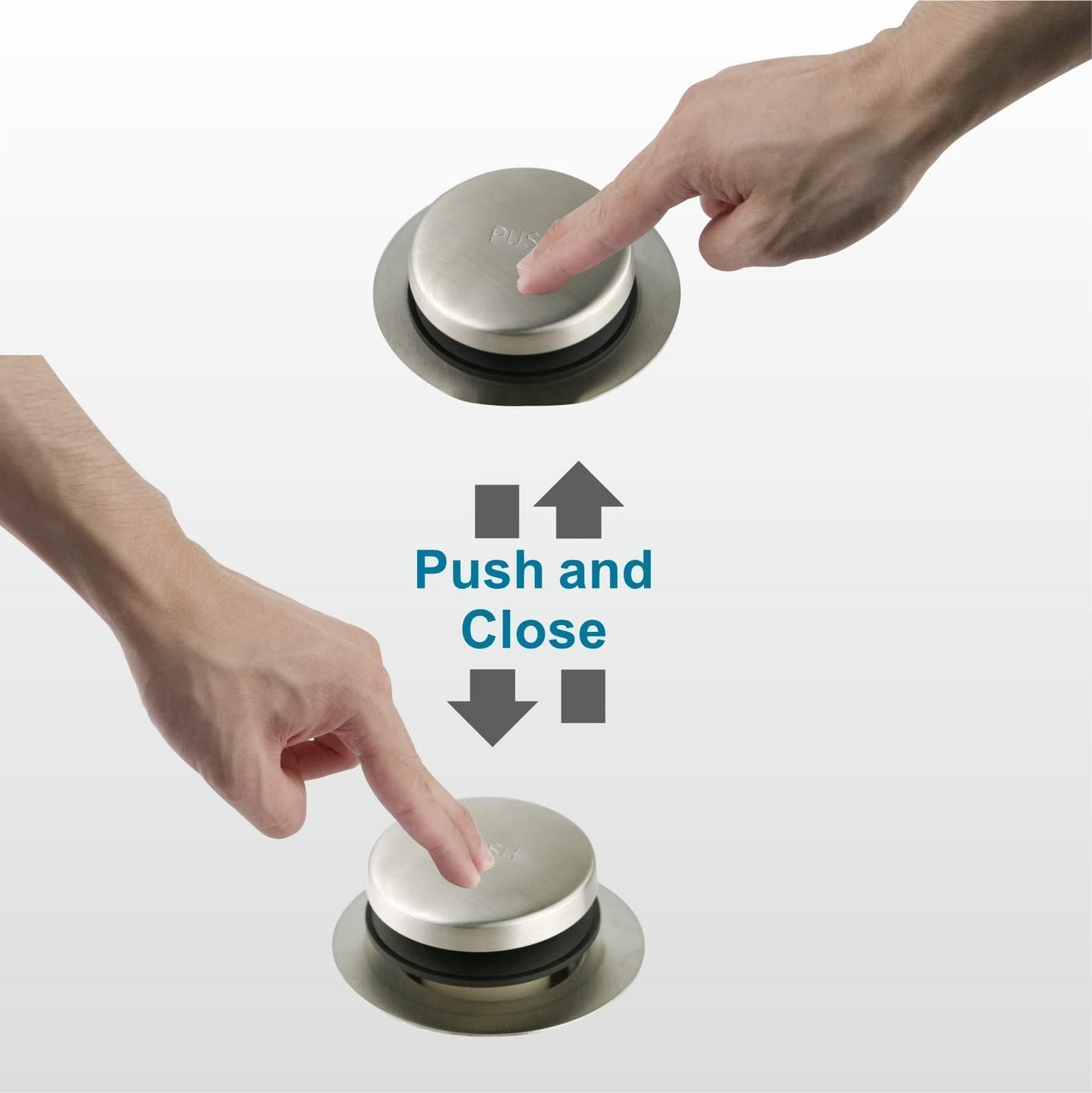 Welsan Bathtub Drain Tip Toe Tub Conversion Kit, Replacement Bath Trim with Two-Hole Overflow Faceplate and Universal Fine/Coarse Thread Assembly, Brushed Nickel