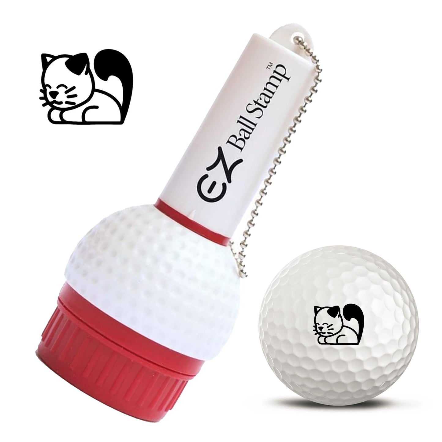 EZBallStamp Golf Ball Stamp Marker (Black Cat)