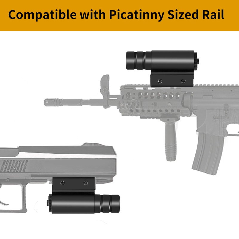 Beileshi Tactical Flashlight and Red Laser Sight Combo with Picatinny Rail Mount