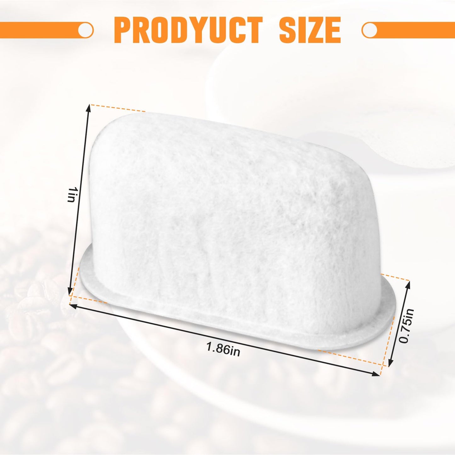 7313285779 Water Replacement for Delonghi Carbon Filter - Espresso Coffee Machine Activated Charcoal Filter Pack of 4