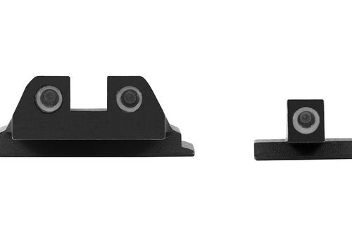 Meprolight tritium Night Sights Compatible with S&W M&P Shield Shield Plus Shield 2.0 Green tritium dots Glow on Sight self Illuminated Meprolight Fixed Metal Sights