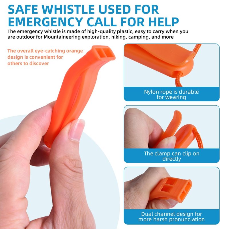 WSSROGY 36 Pack 120 db Safety Emergency Whistles with Lanyard for Survival Rescue Signaling