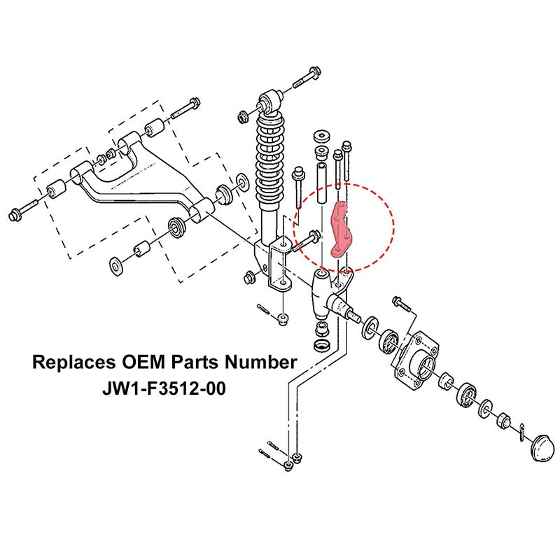 Roykaw Golf Cart Knuckle Arm Compatible with Yamaha G29/ Drive 2007-2016 G&E Golf Cart, Fit for Driver and Passenger Sides Replacement, Steel Alloy Knuckle Arm, 2PCS, OEM# JW1-F3512-00-00