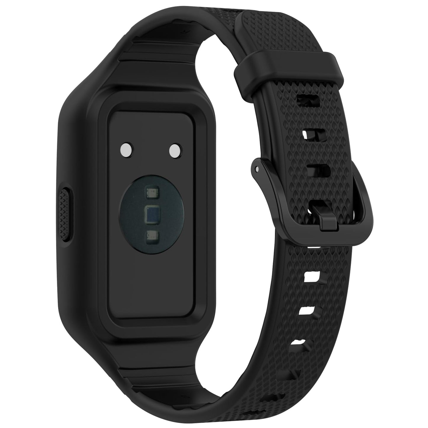 Disscool Replacement Wrist Bands Compatible with Huawei Band 9/Band 8/Band 7/Band 6/Band 6 Pro, Adjustable Soft Silicone Wrist Integrated Strap with Quick Release for Man Women(Black)