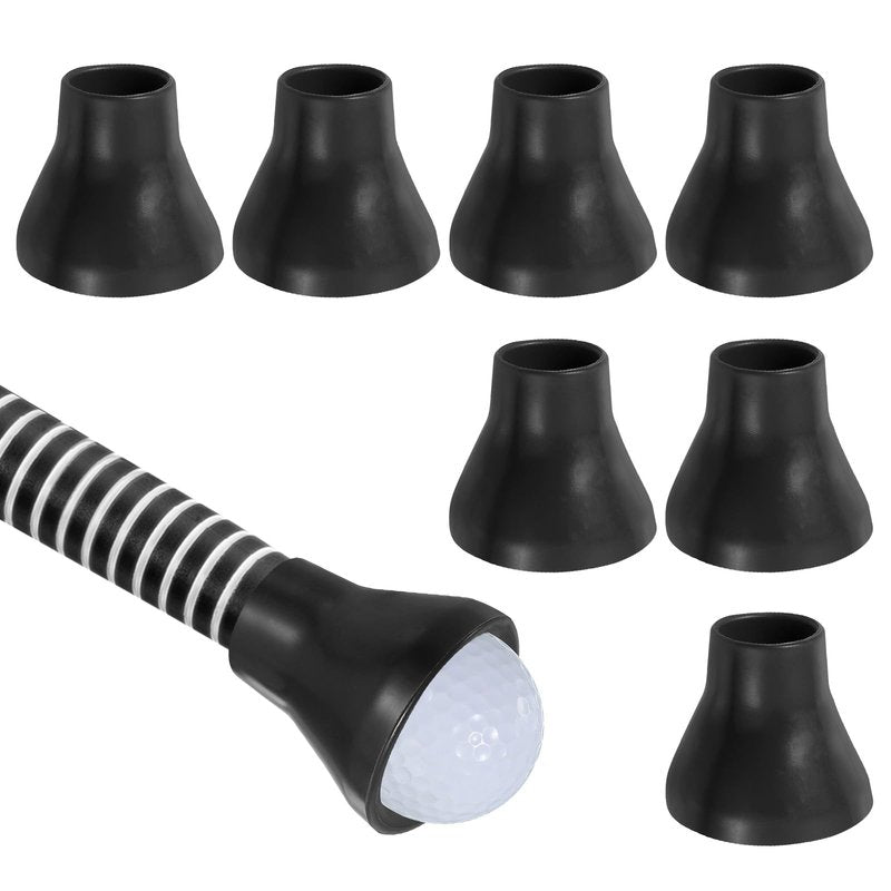 PATIKIL Golf Ball Retriever Grabber, 8 Pcs Golf Ball Suction Cup Grabber Rubber Putter Grip Picker Upper Tool for Golfers Putter Swing Handle Accessories, Black