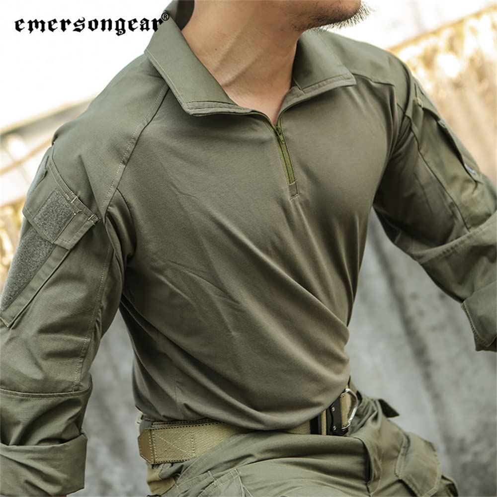 EMERSONGEAR Upgraded Version G3 Combat Shirt,Tactical Hiking Hunting Fishing Long Sleeve Camo Shirts for Men