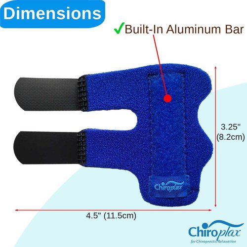 Chiroplax Trigger Finger Splints Wraps Support Brace Broken Sprained Finger Protector Straightener Arthritis Injury Relief (2 Pack)