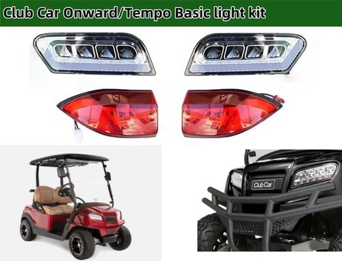 Golf Cart Tempo LED Light Kit wth LED Headlight and Tail Light with Harness for Club Car Tempo Onward 2008+UP Golf cart