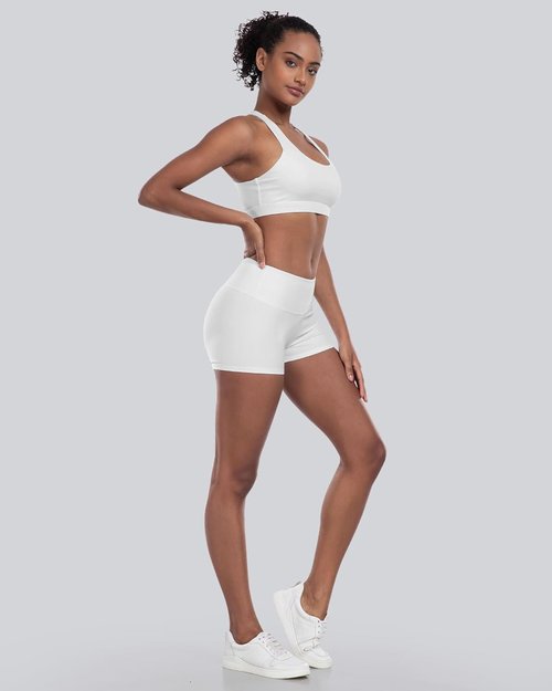 CHRLEISURE High Waisted Biker Shorts - Soft Spandex Yoga Shorts for Women | Comfortable Fit