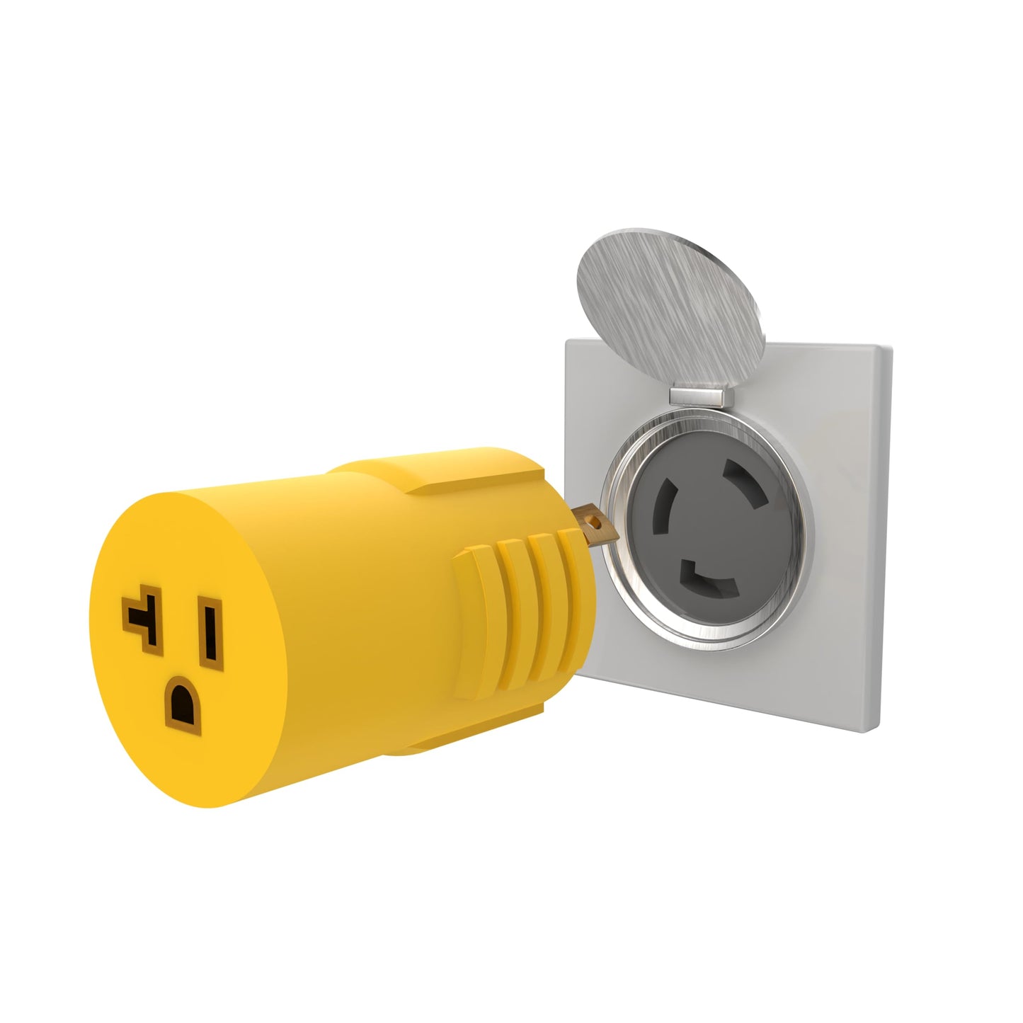 HUBRV Shore Power 30 Amp to 110 Adapter, 30Amp to 15 Amp Generator Connector, NEMA L5-30P to 5-15R / 5-20R ETL-Certified for RV, Marine, and Household Use