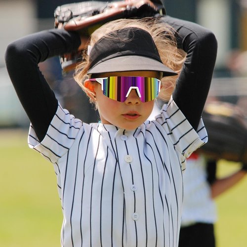 FEISEDY Kids Sunglasses - UV400 Youth Baseball Shades for Boys & Girls Ages 8-16 | Stylish & Durable