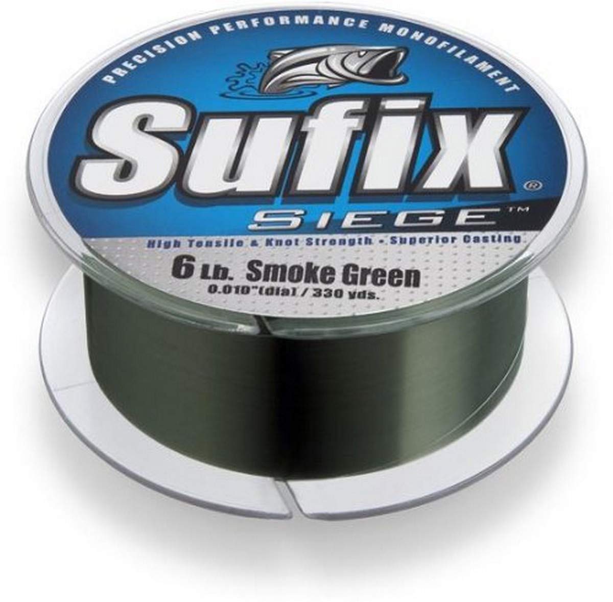 Sufix, Siege Line, 8 lbs Tested, 0.011" Diameter, 330 Yards, Smoke Green