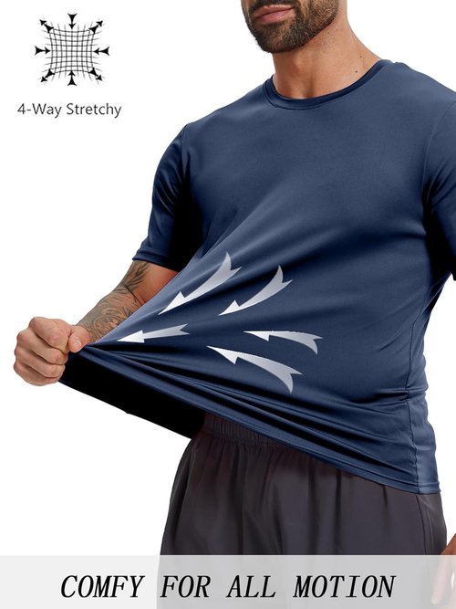 KINGFEN Men's UV Sun Protection Shirts - Quick Dry UPF 50+ Athletic T-Shirt | Performance Tops