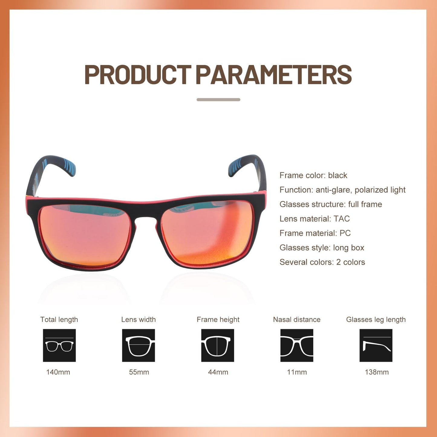 JPNK Polarized Sunglasses for Men and Women, UV400 Protection, Lightweight Sunglasses for Driving, Fishing, Golf