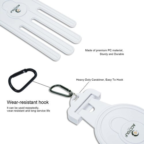 ACCTOLF Golf Glove Holder, 2PCS Durable Golf Gloves Stretcher with Hook for Golf Bag Accessories, Holder Hanger Keeper Dryer Shaper Tool for Golfer Gloves Maintenance