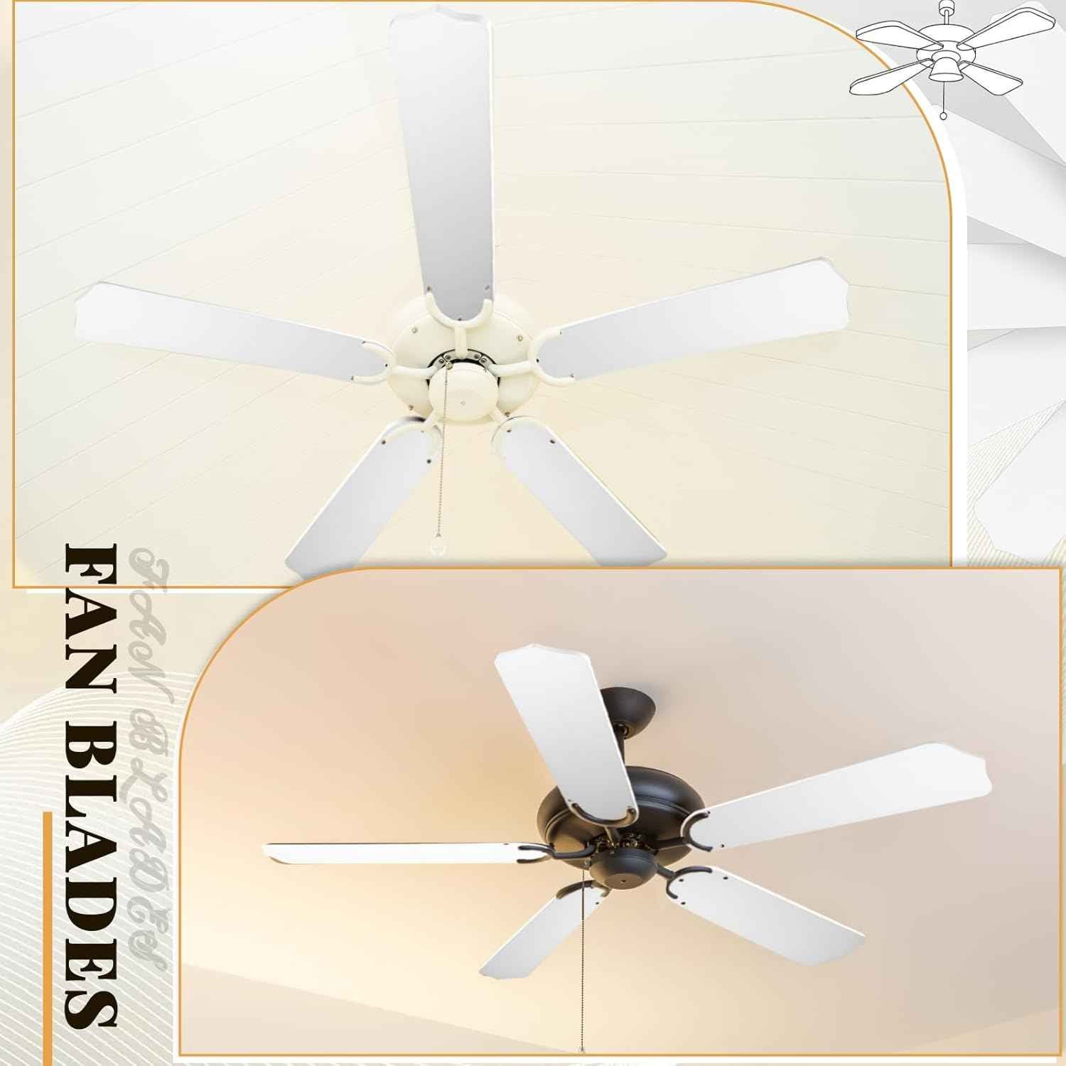 42-Inch Waterproof Replacement Fan Blades - 5 Pcs for Indoor/Outdoor Ceiling Fans