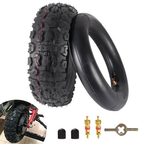 Electric Scooter Tire 10x3.0 Off Road Tire Set 80/65-6 255x80 10 inch Replacement for 6" Rim Road Tyre Non-Slip Surface for Kugoo M4 Pro Kirin M4 / M3 Scooter E-Bike ATV Dirt Bike 10x3.0